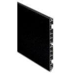 Rodapé PVC Aluminio Preto 150mm - 4M