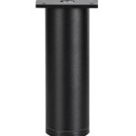 Pé de inox preto redondo 150x50mm