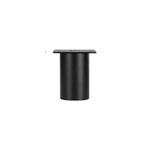 Pé de inox preto redondo 50x50mm