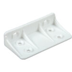 Suporte de Canto Plastico de 4 Furos Branco
