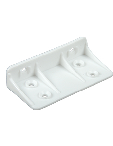 Suporte de Canto Plastico de 4 Furos Branco